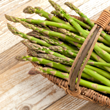 Pearl barley with green asparagus